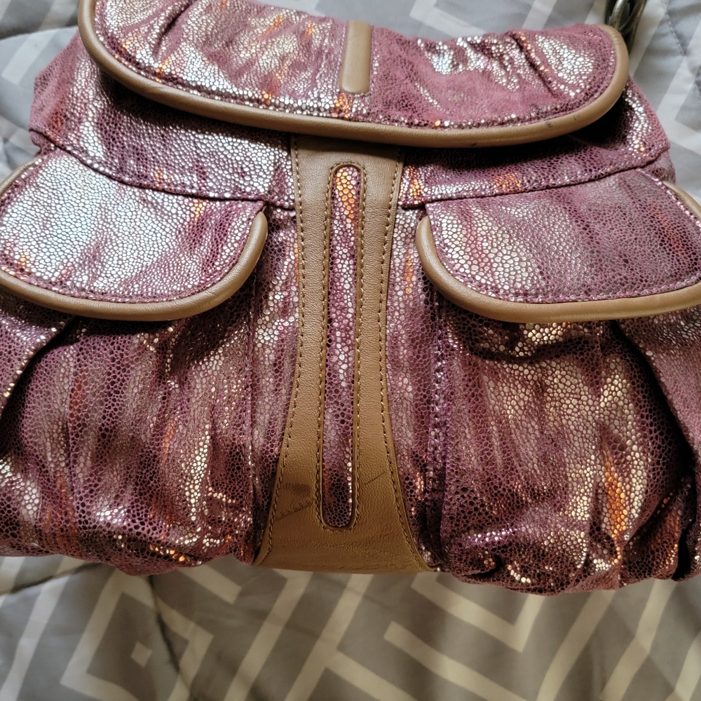 🔥SALE🔥MALINI MURJANI |SHOULDER  SPARKLY LEATHER HOBO BAG - Picture 3 of 16